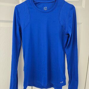 CHAMPION Brand Long Sleeve Athletic Shirt in Blue Women's Small